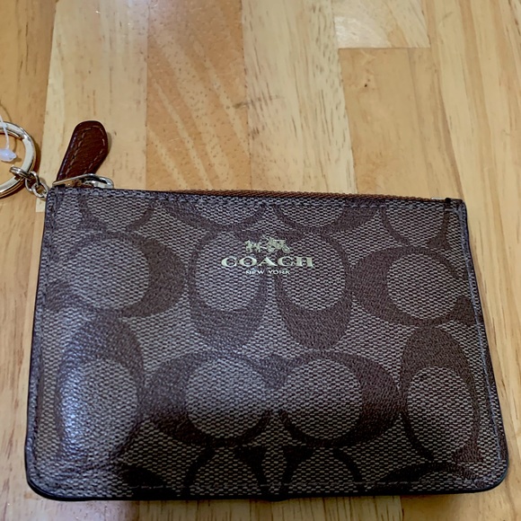 Coach Brown Keychain Coin Purse - Picture 1 of 4